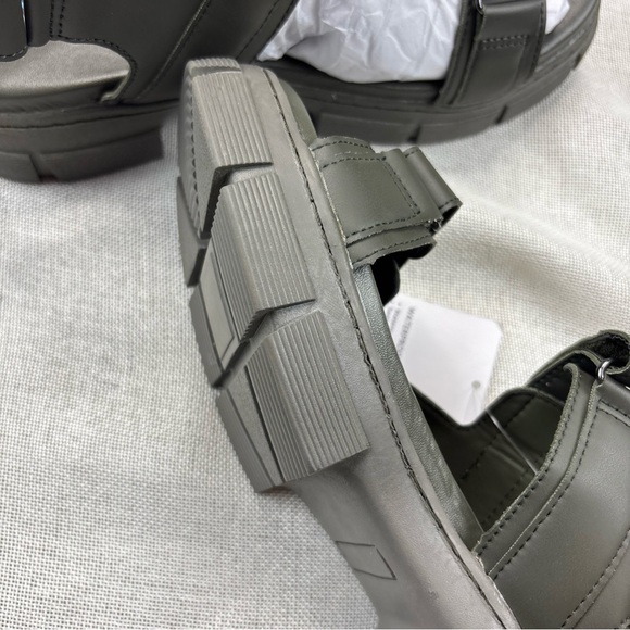 AQUA COLLEGE Womens Green Hux Round Toe Platform Slingback Sandal 11 M - Picture 10 of 12